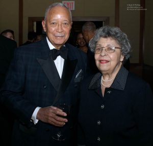 David Dinkins and wife, Joyce, at Sportsball 2008 at Chelsea Pier on April 24, 2008. ©Mark D Phillips