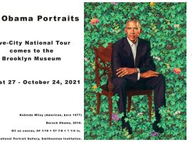 The groundbreaking portraits of President Barack Obama and former First Lady Michelle Obama—painted by Kehinde Wiley and Amy Sherald, respectively—go on view at the Brooklyn Museum this August in the paintings’ only Northeastern stop on their five-city tour