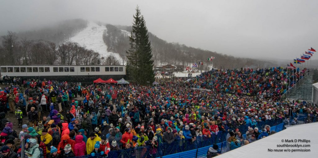 With a gallery of almost 20,000 spectators, the World Cup may be back. It's always great to win in front of family, friends, and the young ski racers of the East who are your biggest fans. ©Mark D Phillips