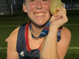 Liza Phillips with Gold Medal
