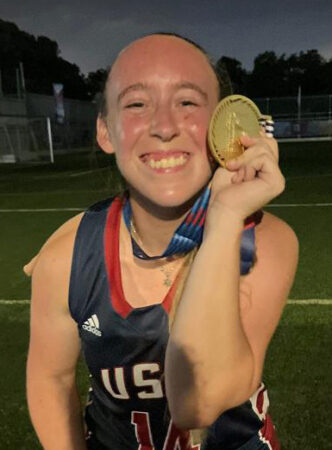 Liza Phillips with Gold Medal