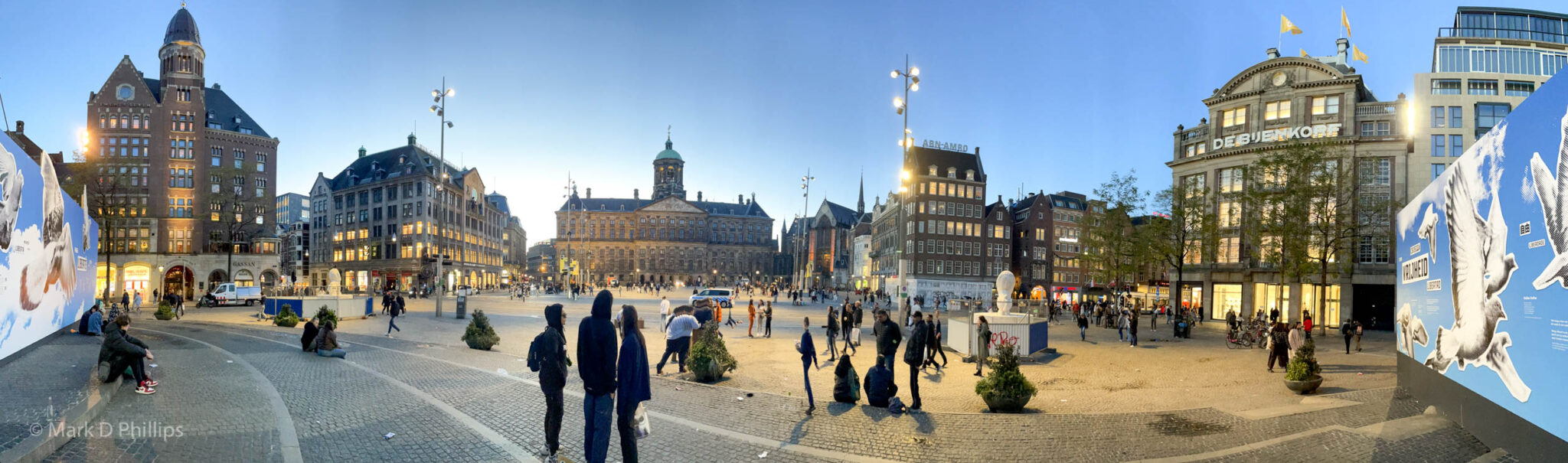 The Royal Palace of Amsterdam is situated on the west side of Dam Square in the centre of Amsterdam, opposite the War Memorial and next to the Nieuwe Kerk. ©Mark D Phillips