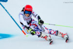 Petra Vlhova of Slovakia cuts by a slalom gate to a 2nd place finish at The Killington Cup in 2017. ©Mark D Phillips