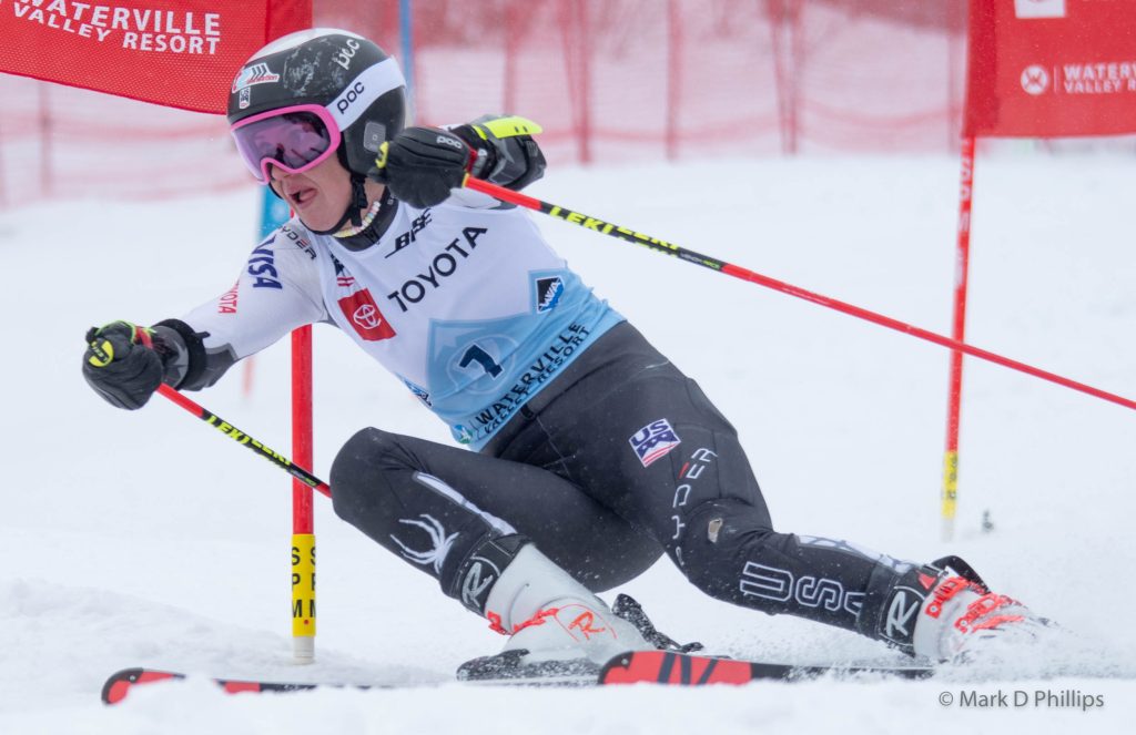 Nina O'Brien races at US Nationals in Alpine Skiing at Waterville Valley