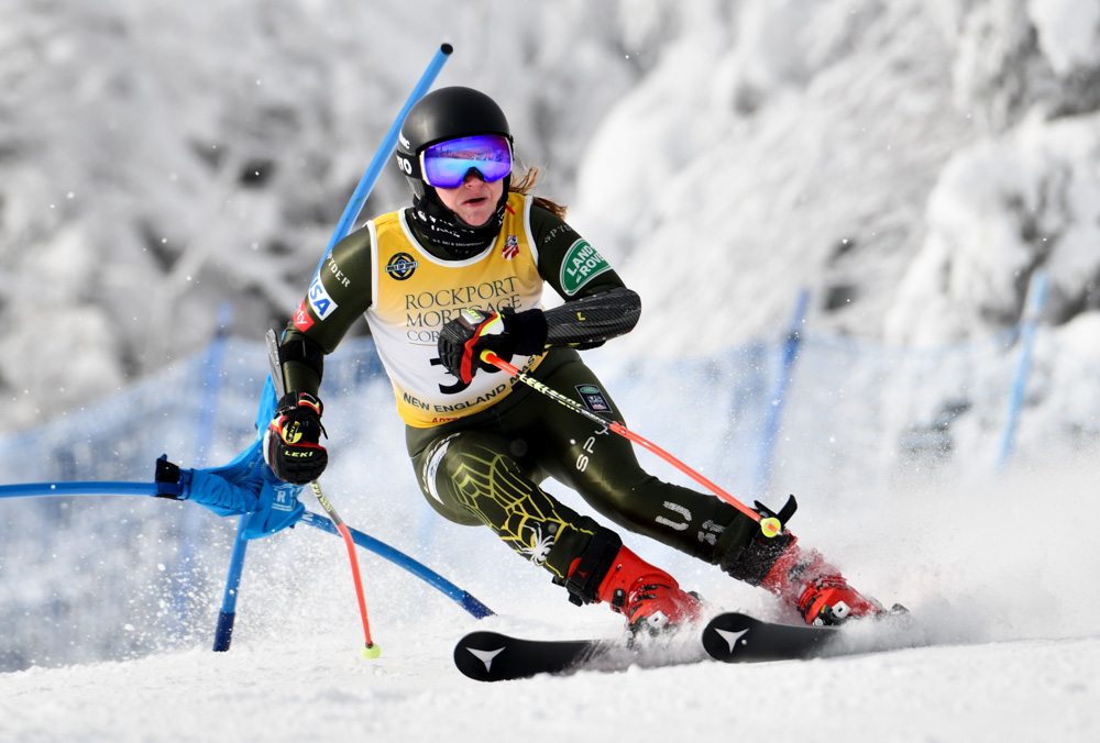 Deborah Adams takes Sixth Place in the Masters Eastern Regionals GS Women's Race at Stratton Resort on January 28, 2023. Igor Manoylovich attacks a gate during the Masters Eastern Regionals GS Race at Stratton Resort on January 28, 2023. ©Mark D Phillips